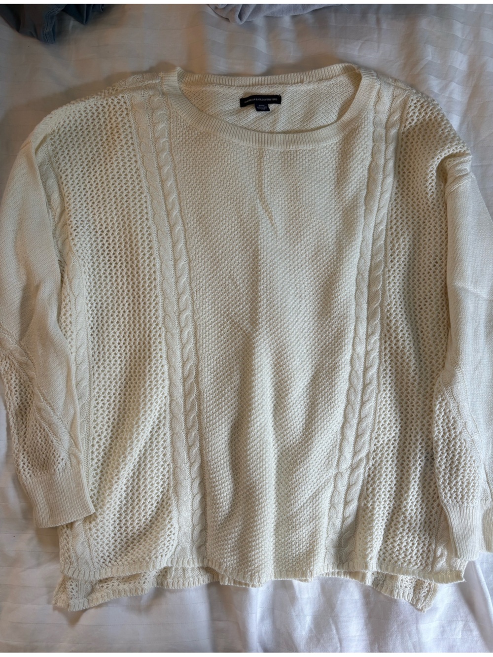 american eagle outfitters Cozy Cable-Knit sweater - Cream